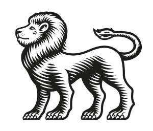 Знак зодиака лев, изолированные на белом фоне