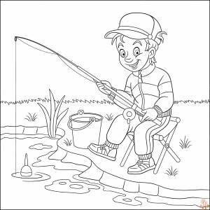 Рыбалка рисунок для детей