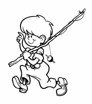 Раскраска Рыбалка