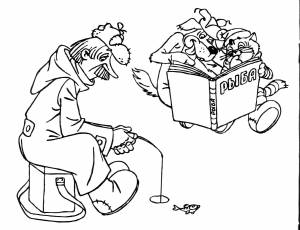 Раскраска Рыбалка