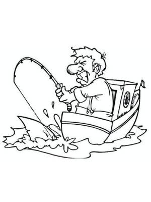 Раскраска Рыбак