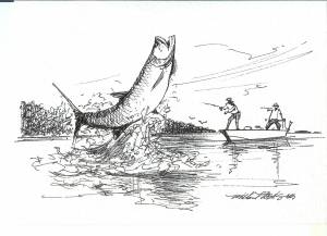 Рыбалка рисунок карандашом