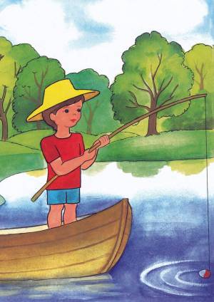Раскраска Летняя рыбалка