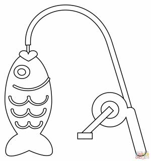 Раскраска Удочка