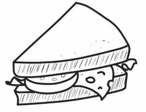 Раскраска Бутерброд