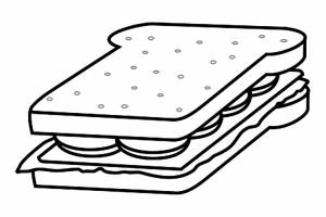 Раскраска Бутерброд