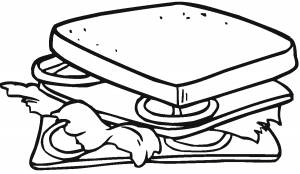 Раскраска Бутерброды