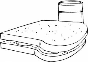 Раскраска Бутерброд