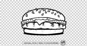 Гамбургер Картофель фри Чизбургер Рисование Книжка-раскраска, Бургер Кинг, белый, еда, текст png