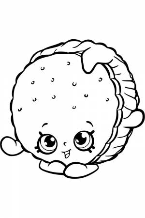 Раскраска Шопкинс Сэндвич для девочек