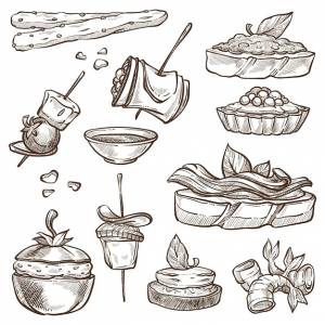 Канапе и закуски, закуски и бутерброды