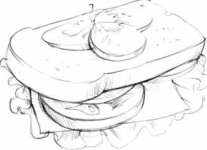 Раскраска Бутерброд