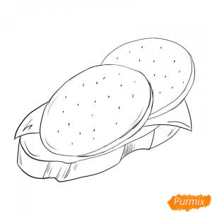 Как нарисовать бутерброд поэтапно 9 уроков