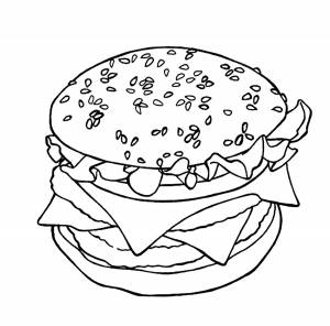 Бутерброд раскраска для детей