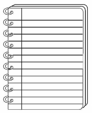 Раскраски Раскраска Тетрадь тетради