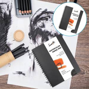 Спиральная тетрадь для скетчей, художники, скетчбук, скетчбук Lacuna, спиральный журнал, блокнот, скетч-бумага, акварель, коврик для рисования, медиа-Рисунок