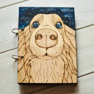 Блокнот из дерева А5 Космос в глазах Тетрадь на кольцах в интернет-магазине Ярмарка Мастеров по цене 3750 ₽