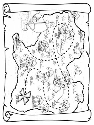 Раскраски Карта сокровищ