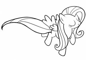 Раскраска Пегас Флаттершай
