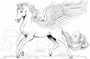 Раскраска пегас