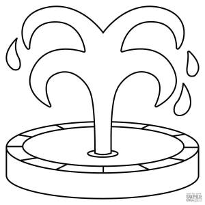 Раскраски Фонтан для детей