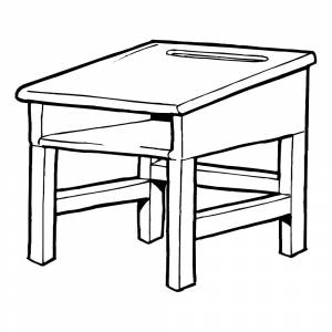 Раскраска Парта