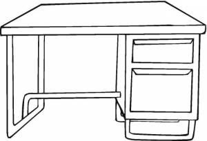 Раскраска Парта