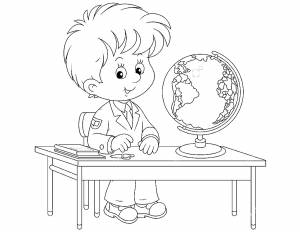 Раскраска Парта