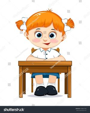 Рисунок ученик за партой