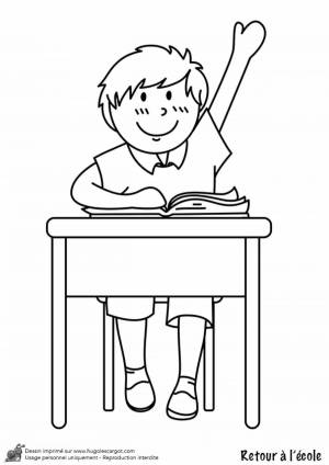 Раскраски Школьная парта