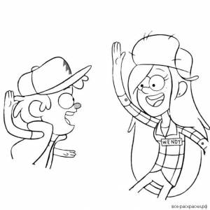 Раскраска Сестры Марин И Венди