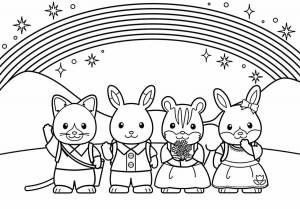 Раскраски Sylvanian families
