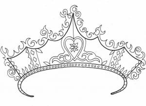Раскраска Корона принцессы