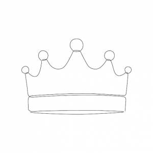 Корона королевский символ короля непрерывный рисунок одной линии корона для королевской короны