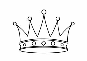 Корона Черно-белый рисунок, шаблон короны, угол, король, мультфильм png