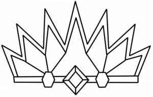 Корона снежной королевы рисунок
