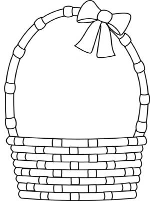 Раскраска «Корзинка с бантиком»