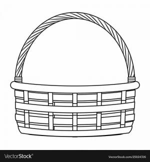 Раскраски Корзинка пустая для детей