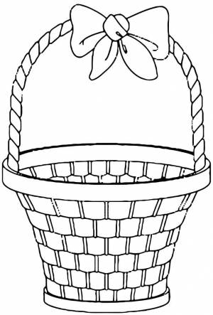 Раскраски корзинка, Раскраска Милая корзинка