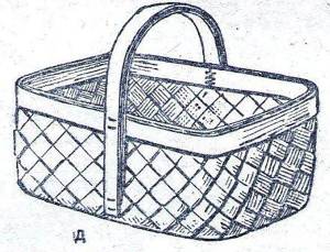 корзинка раскраска для детей