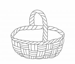 Корзинка черно белый рисунок
