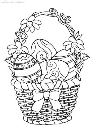 Раскраска Праздничная корзинка