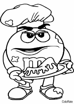 Раскраска Mamp;M's