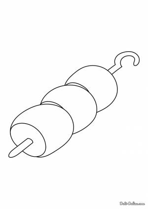 Раскраска Маршмеллоу на палочке