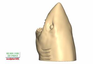 Файл 3D Полый держатель для ручки в виде большой белой акулы 3D печатная модель ・Шаблон для 3D-печати для загрузки・Cults