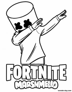 Раскраска Маршмэллоу Фортнайт