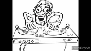 Раскраска диджей