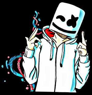 Маршмеллоу диджей рисунок