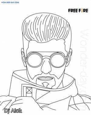 Раскраска Диджей Алок