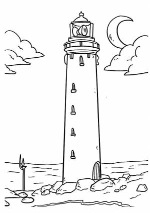 Раскраска Маяк